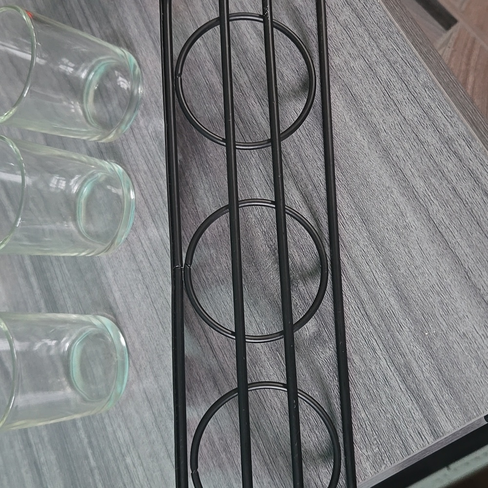 Hope Tea Light Or Flameless Tea Light Holder Black Metal Clear Glass Inspiration - Picture 8 of 10